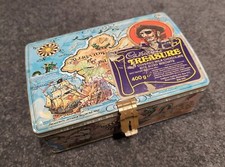 Vintage Cadburys Treasure Chocolate Biscuit Confectionary Tin 1980s