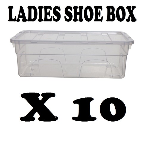 Ladies shoe box - 10, plastic