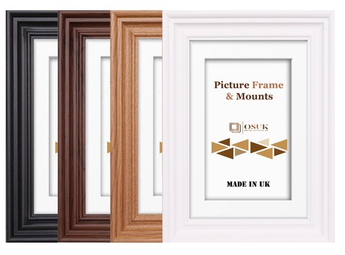 Swept photo frame black - frame, white