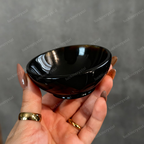 Natural black obsidian - natural,
