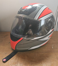 TAKACHI TK-30 Motorcycle Full Face Red & Silver Helmet ECER22-05 Size XL - USED