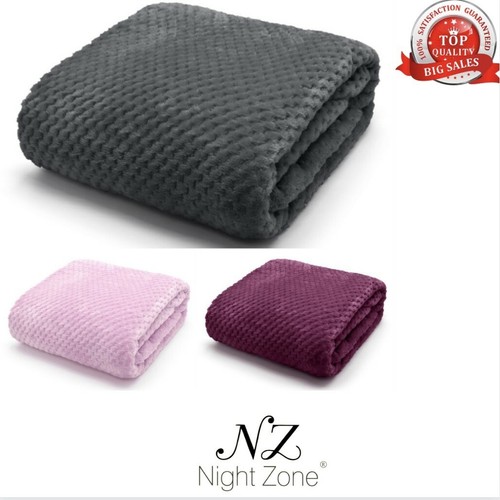 Luxury waffle throw fleece - throw,