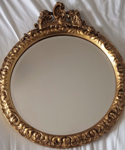 Vtg mirror 42cm bevelled - mirror,
