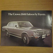TOYOTA CROWN 2600 2.6 2563cc Saloon UK Market Car Sales Brochure Mid-1970s 