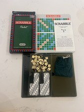 Vintage Travel Magnetic Scrabble Pocket Version Complete Holiday Student Camper