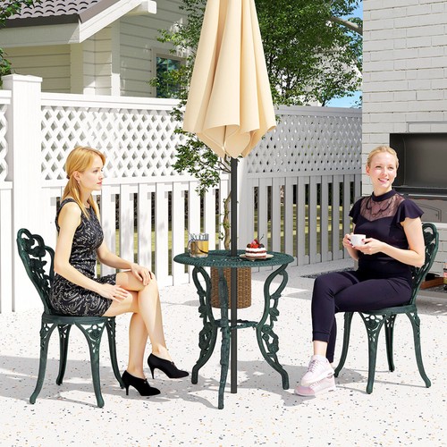 Cast aluminum bistro set - bistro,