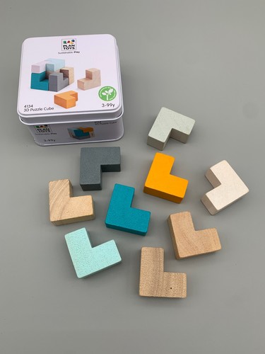 Plantoys wooden puzzle cube - plantoys, 3d