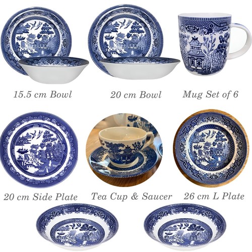 Churchill blue willow - set, of