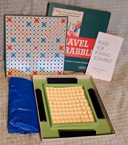 Vintage travel scrabble board - travel,