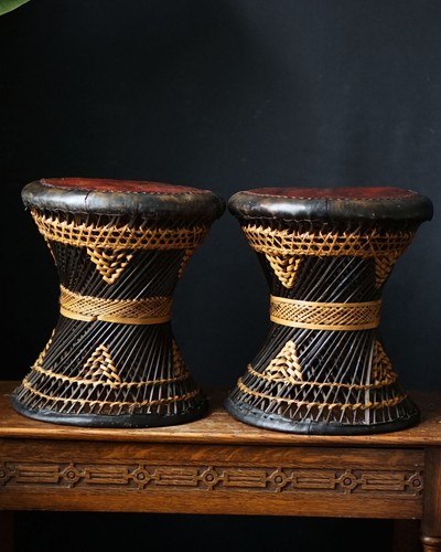Pair vintage indian - indian, wicker