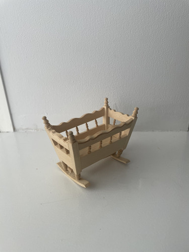 Dolls house bare wood rocking - wood,
