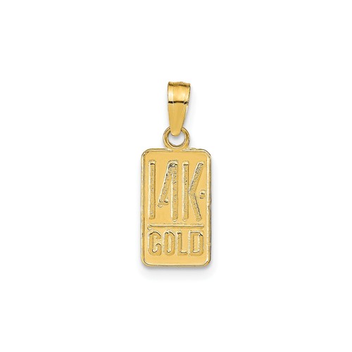 14k yellow gold solid ingot - gold,