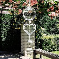 3D Wind Chimes Metal Helix Spinners Outdoor Garden Yard Hanging Decor Ornament