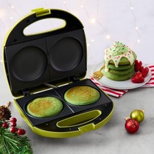 Grinch Pancake Maker Green 750W Non-Stick Quick Heat Compact Breakfast Plate