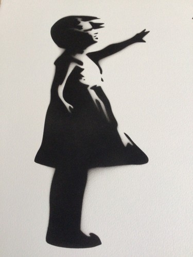 Banksy girl with - with, balloon"