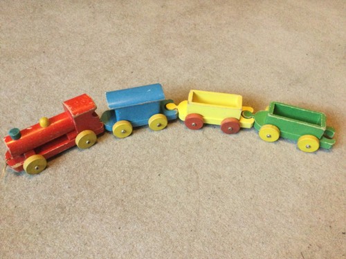 Nicoltoys train vintage wooden - vintage,