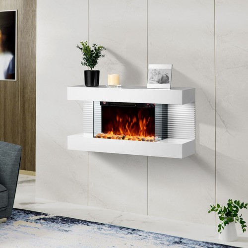 Electric fireplace 82cm - 82cm, remote