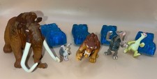 Ice Age Sid Manny Diago Moving Parts Scrat Sliders Glide Figure Toy Bundle RARE