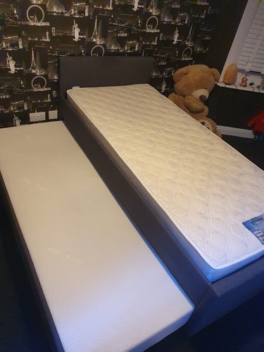 Grey trundle bed - single, extra