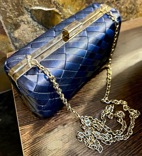 Coccinelle navy woven satin - navy,