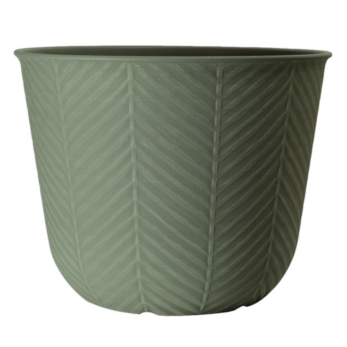 Round plastic green plant - green,