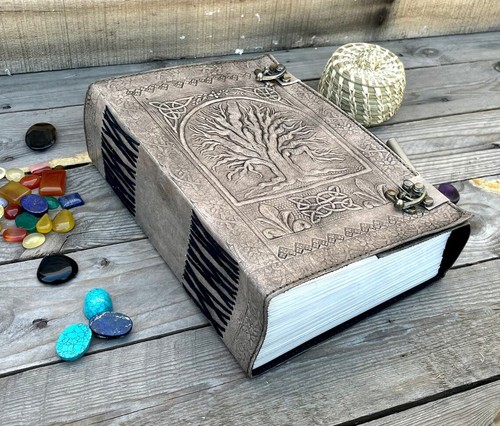 600 pages large - pages, leather
