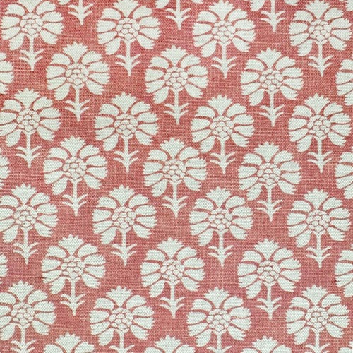 Red cotswold floral fabric - cotswold,