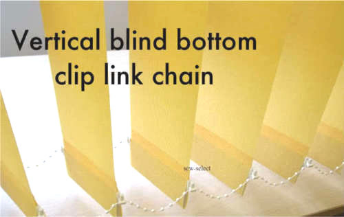 Vertical blind bottom clip