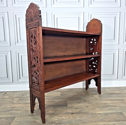 Antique bookcase shelves - bookcase,