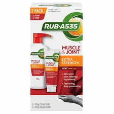 1 x Rub A535 Muscle & Joint Extra Strength Heating Cream, 350g + 100g New