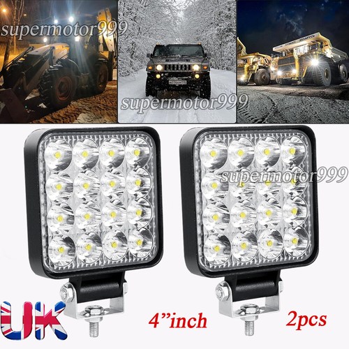 Inch 48w square led work - 4"inch,
