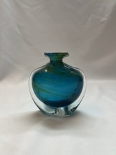 Vintage Mdina Glass Malta Blue