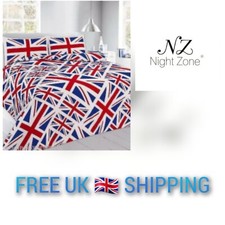 Union Jack Duvet Cover Flag Printed Quilt Cover Bedding Set Pillow Case Single