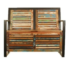 Reclaimed Monks Bench Urban Chic Shoe Storage Rustic Entryway Seat