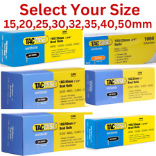 Tacwise 18G Galvanised Brad Nails 15,25,30,40,50mm For Air Nail Gun Woodworking