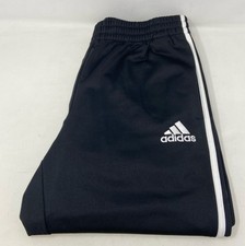 adidas Men’s 3-Stripes Tricot Track Pants, Black/White, Size M Pants Only