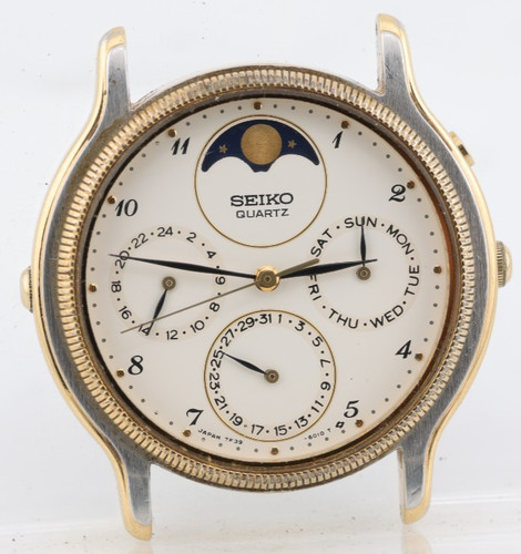 Seiko moonphase quartz watch - seiko,