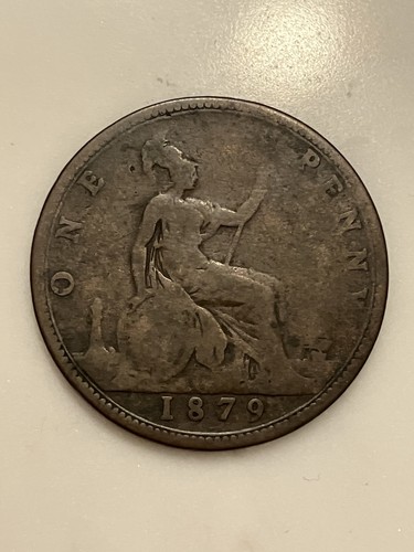 1879 british penny - penny, bronze
