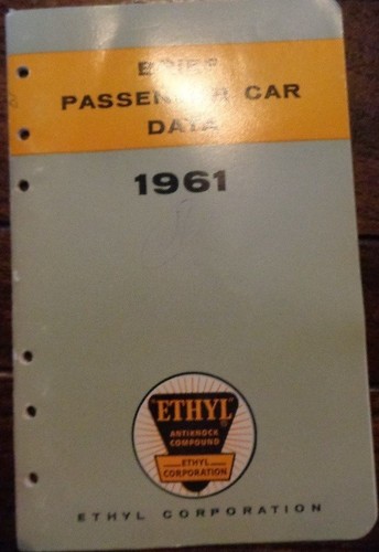 1961 ethyl passenger car data - 1961,