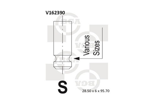 Bga v162390 inlet valve - inlet,