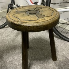 Small Carved Milking Stool