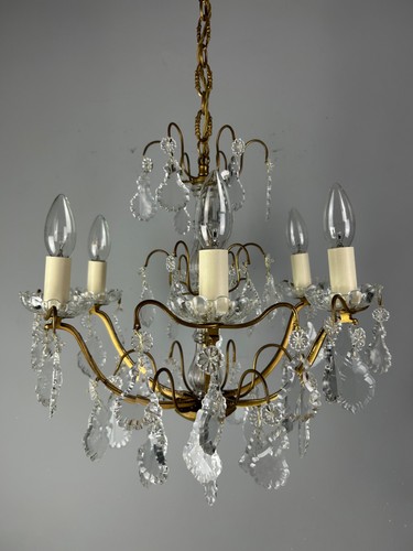 French gilded brass crystal - french,