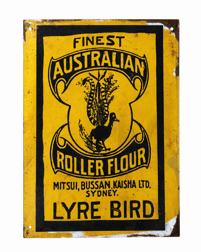 Vintage lyre bird - roller, flour