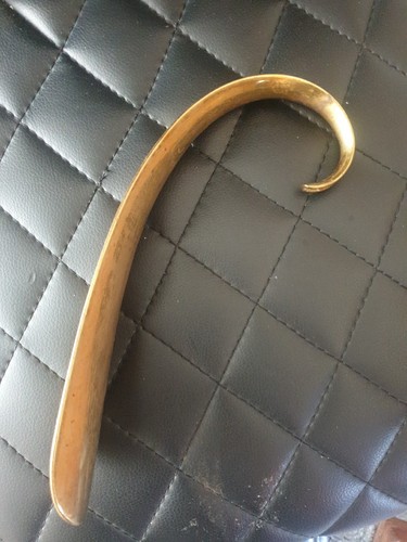 Brass shoe horn 25cm - brass, horn.