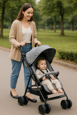 Grey Baby Stroller –