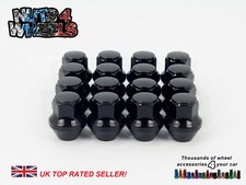 24 x Black Solid Ford Wheel Nuts fits Ford Ranger 2011 - 2017 one piece