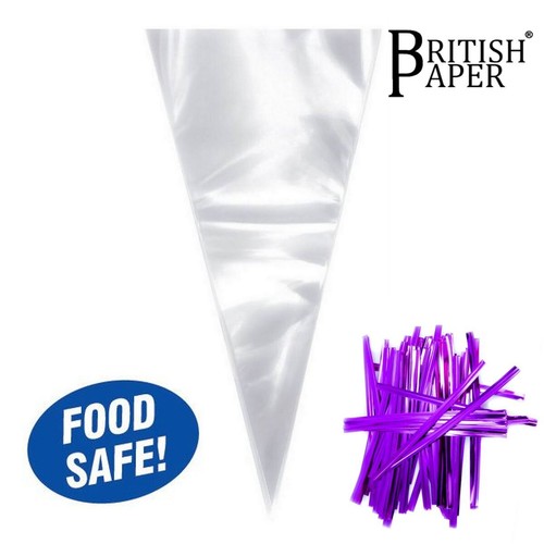 Clear cellophane cone sweet - clear,