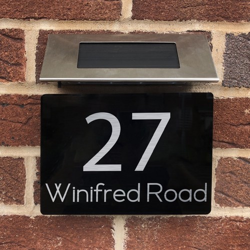 Personalised solar light door - solar,