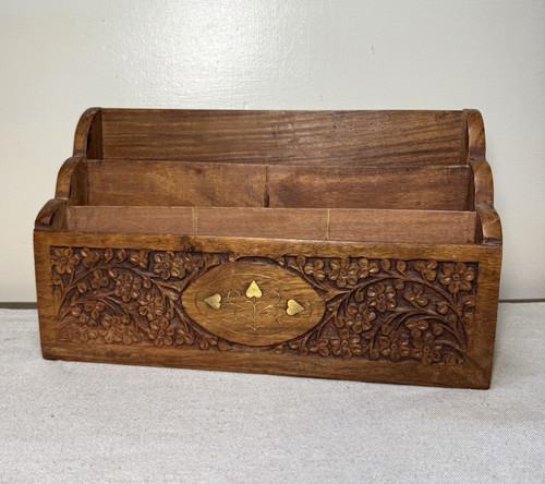 Vintage wooden letter rack - letter,