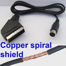 RGB Scart Cable Lead for Sega Megadrive Master System - COPPER SHIELDED - C-Sync